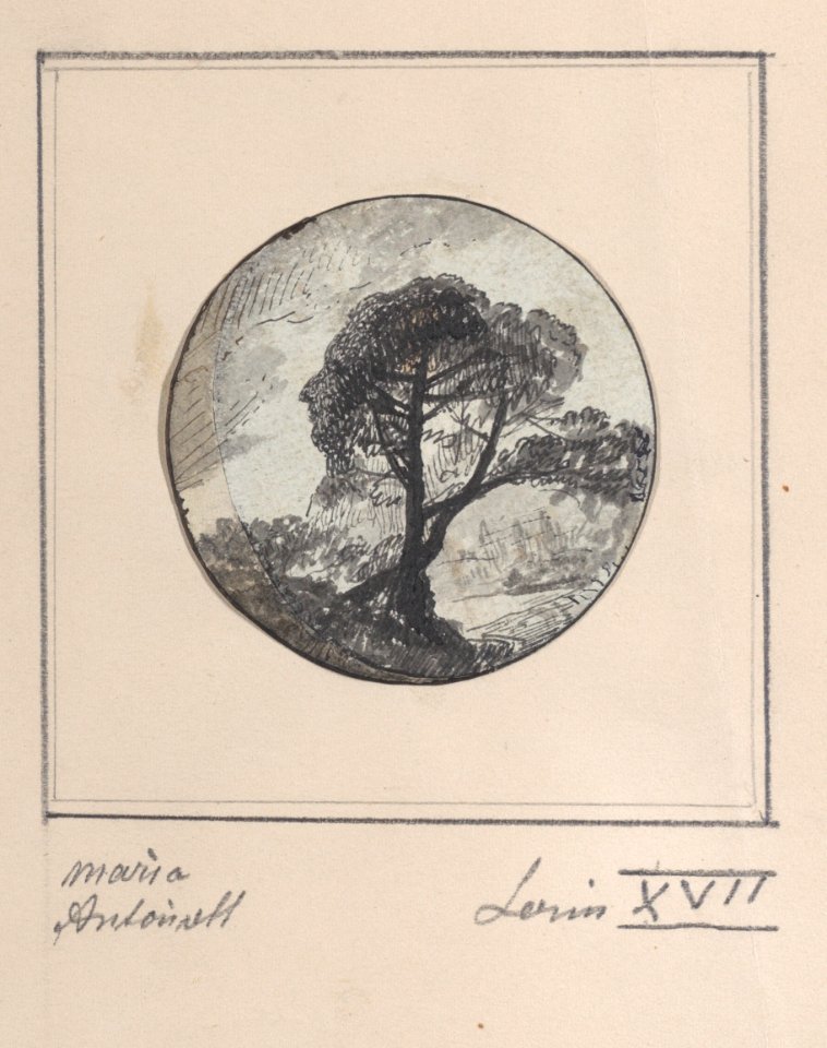Landscape with hidden silhouettes of Marie Antoinette and the Dauphin Met DP886290