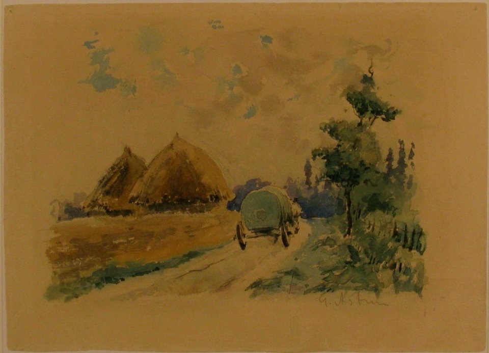 Landscape with Wagon and Haystacks MET 1971.184.1