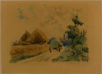 Landscape with Wagon and Haystacks MET 1971.184.1