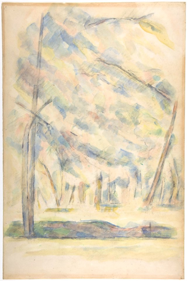 Landscape (recto); Sketch of rocks(?) (verso) MET DP809513
