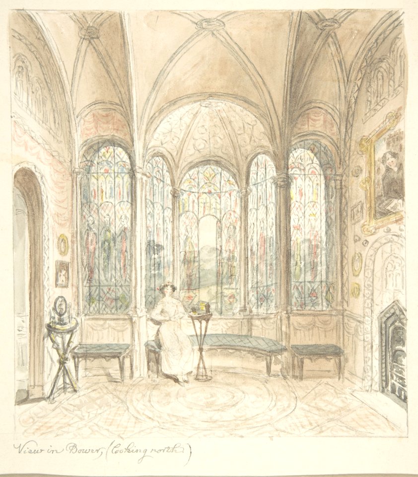 Lea Castle, Worcestershire, View in Bower, looking North MET DP805397