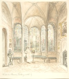 Lea Castle, Worcestershire, View in Bower, looking North MET DP805397