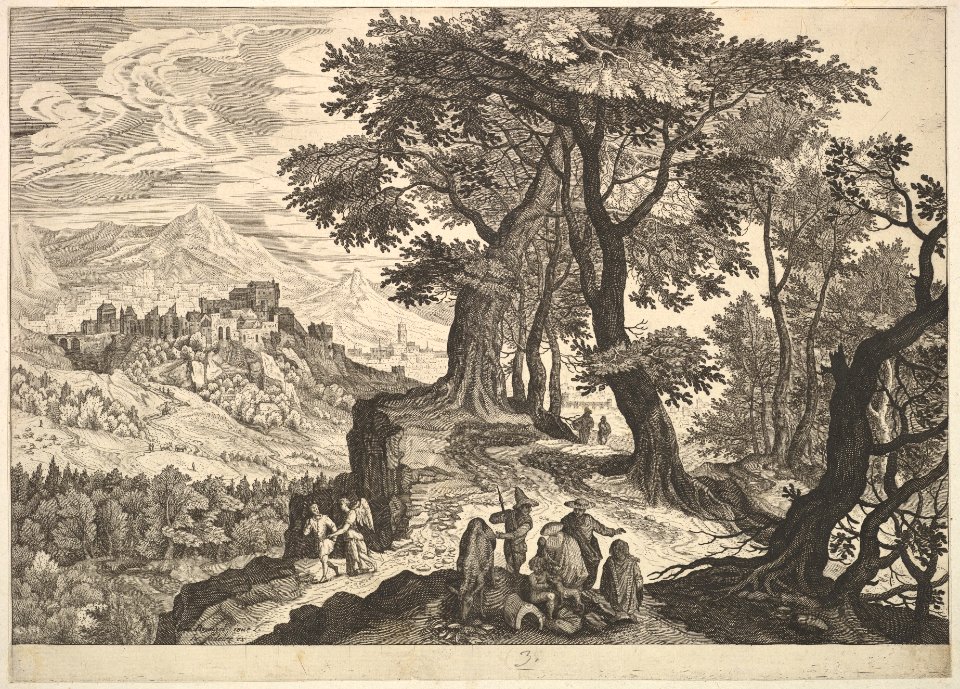 Landscape with Tobias and the Angel and Gypsies MET DP825791