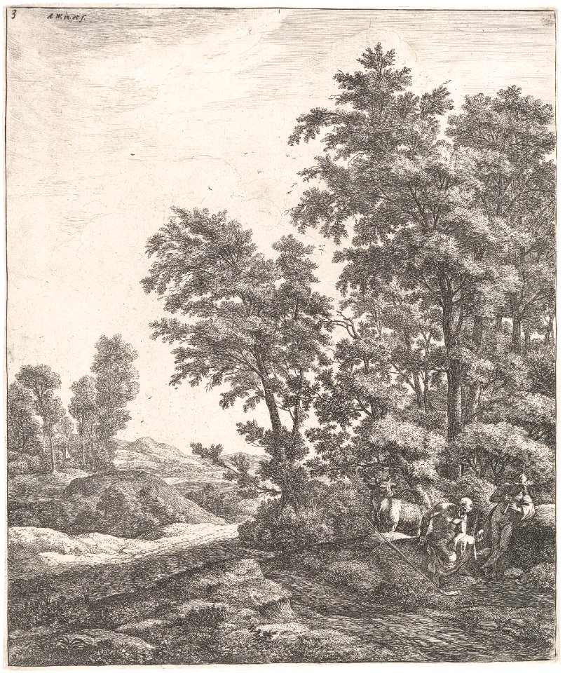 Landscape with Mercury and Argus, from the Series of Six Mythological Scenes MET DP876280