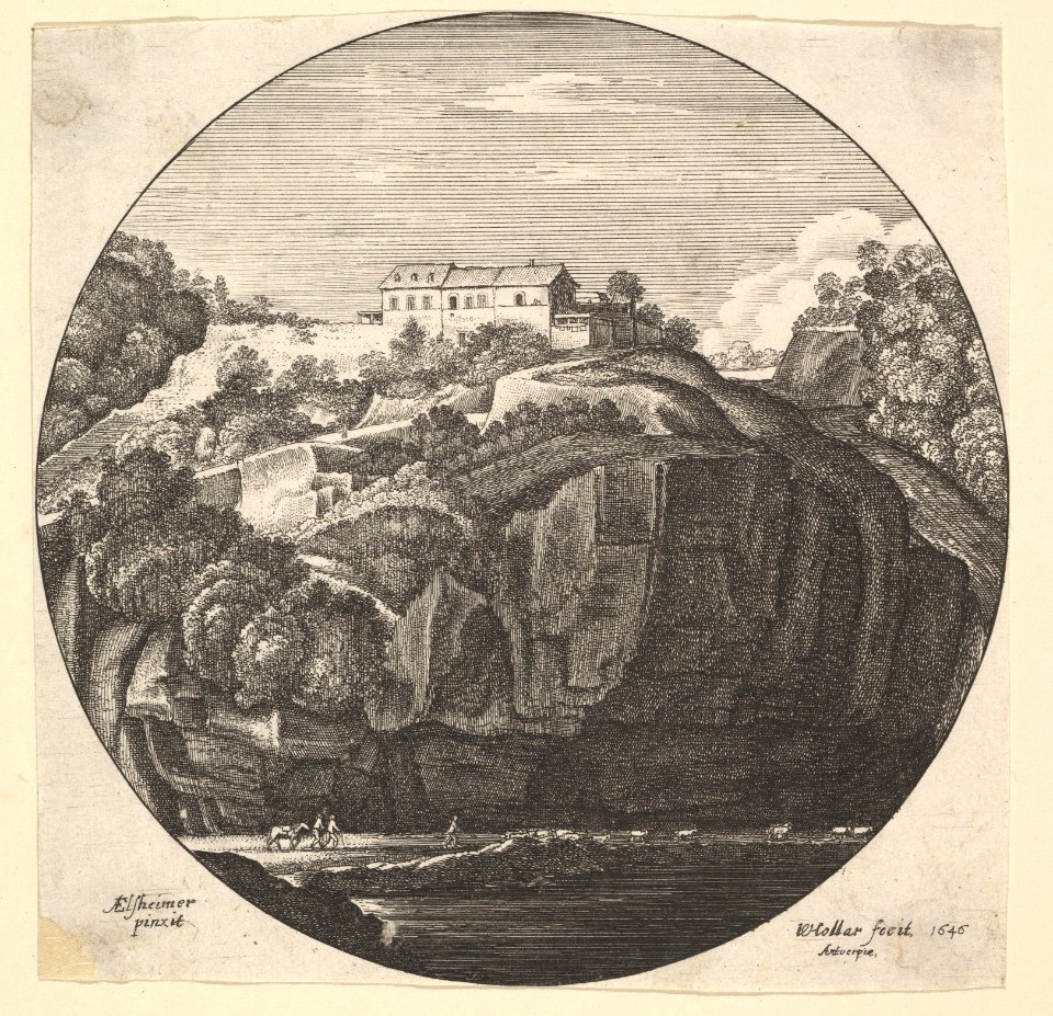 Landscape with a house on cliffs MET DP823392