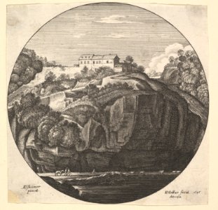 Landscape with a house on cliffs MET DP823392