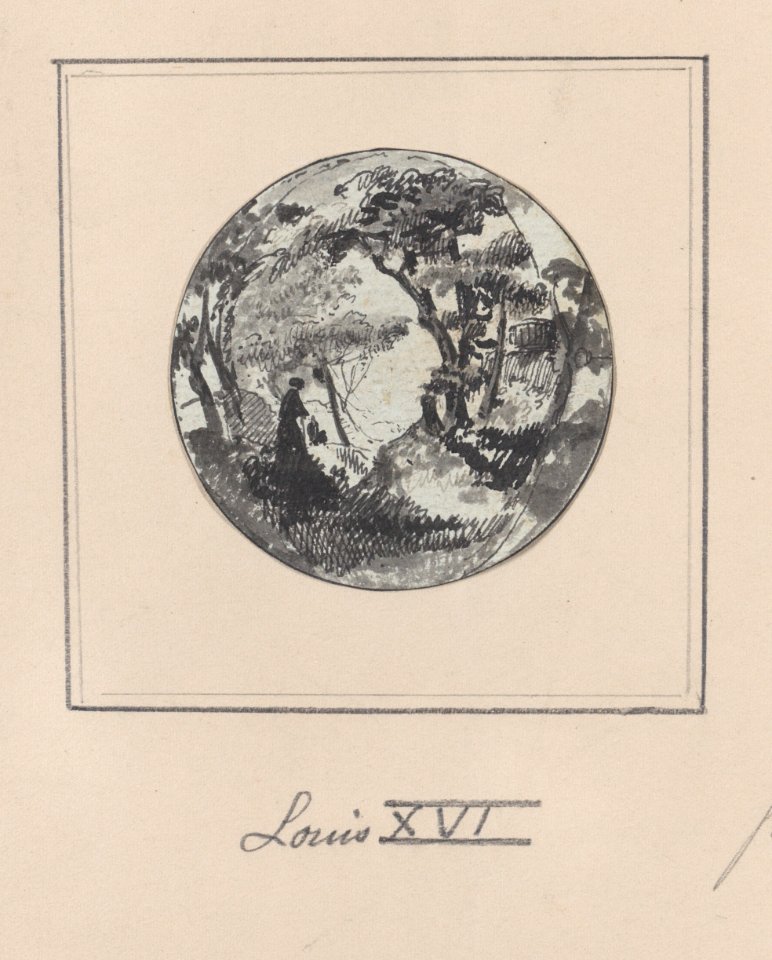 Landscape with a hidden silhouette of Louis XVI Met DP886289