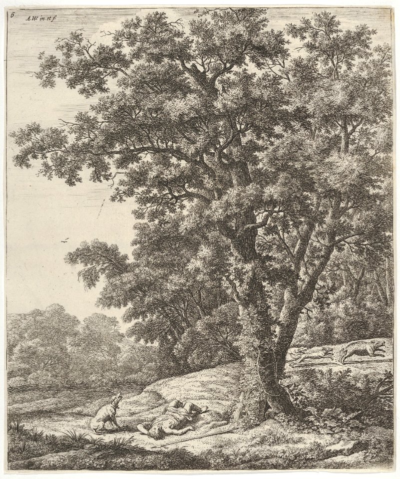 Landscape with the Death of Adonis, from the Series of Six Mythological Scenes MET DP836054