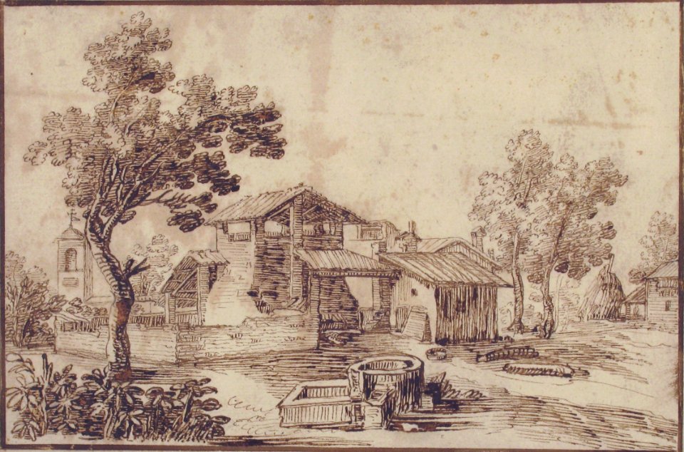 Landscape with a Farm House and a Bell Tower MET 1975.131.15