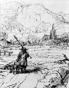 Landscape with a shepherd and a dog MET MM10554