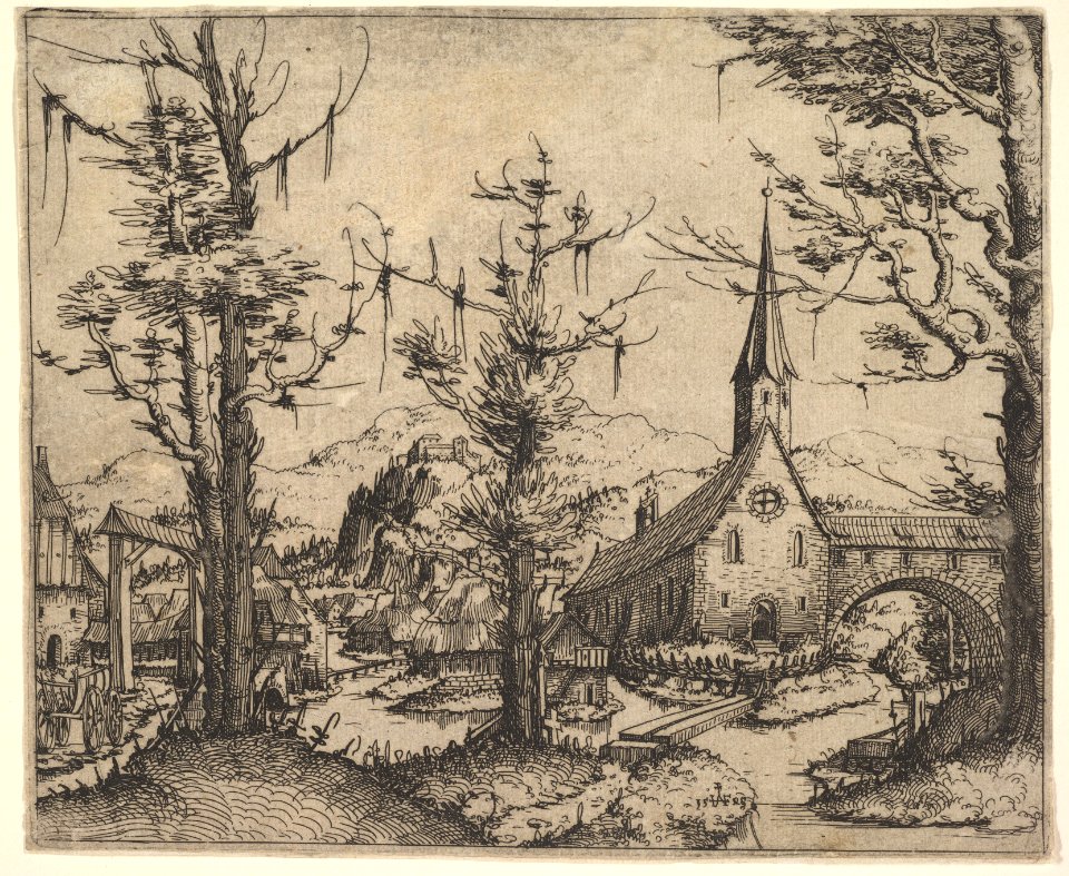 Landscape with Small Church and Arch over Stream MET DP823096