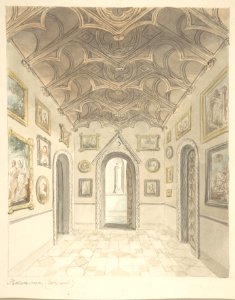 Lea Castle, Worcestershire, Picture Room, Looking West MET DP805393
