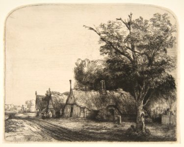 Landscape with Three Gabled Cottages Beside a Road MET DP814759