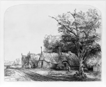 Landscape with Three Gabled Cottages Beside a Road MET MM9571