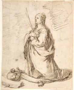 Kneeling Figure of Saint Catherine of Alexandria MET DP800401