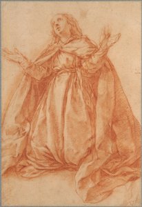 Kneeling Female Figure with Upraised Arms MET DP167066