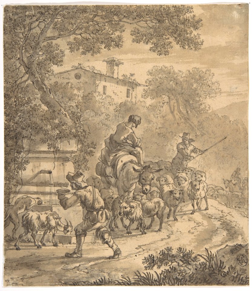 Landscape with Shepherds and their Flock MET DP800188