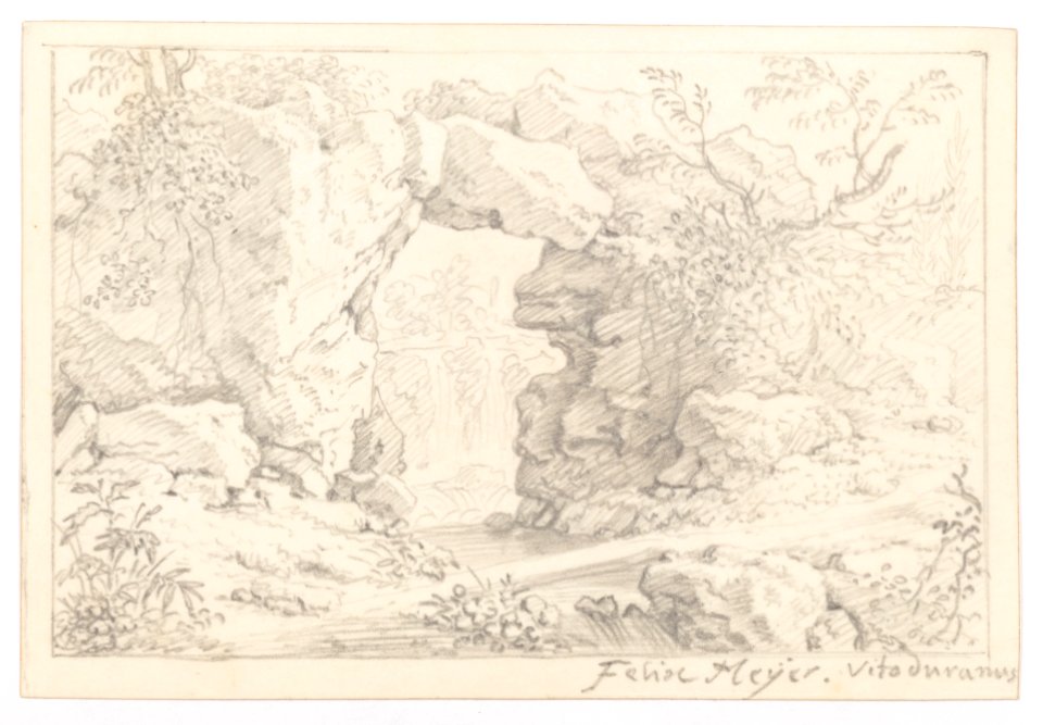Landscape with a Natural Arch and a Waterfall MET DP145150