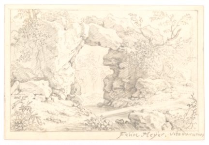 Landscape with a Natural Arch and a Waterfall MET DP145150