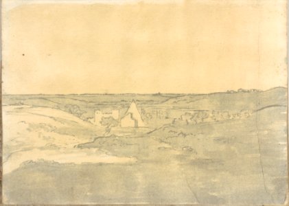 Landscape with Distant Buildings (Smaller Italian Sketchbook, leaf 25 recto) MET DP269434