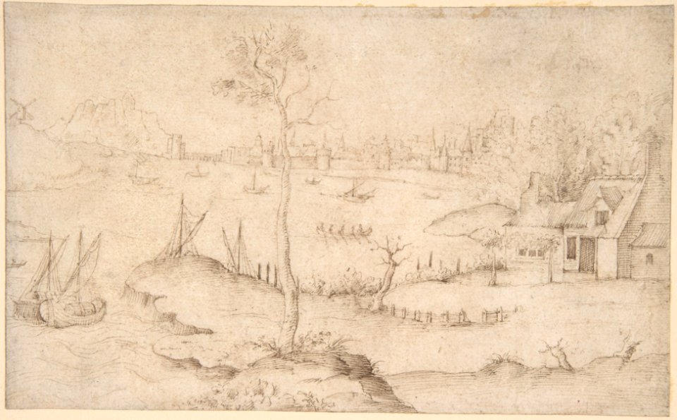 Landscape with a Walled City and a Large Body of Water MET DP801194