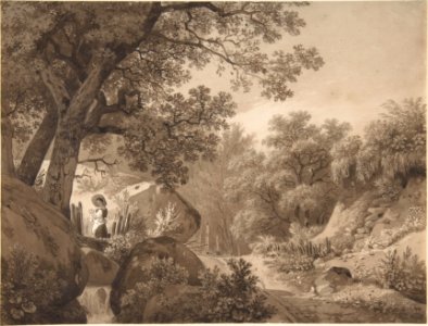 Landscape with a Young Girl at a Waterfall MET DP804049