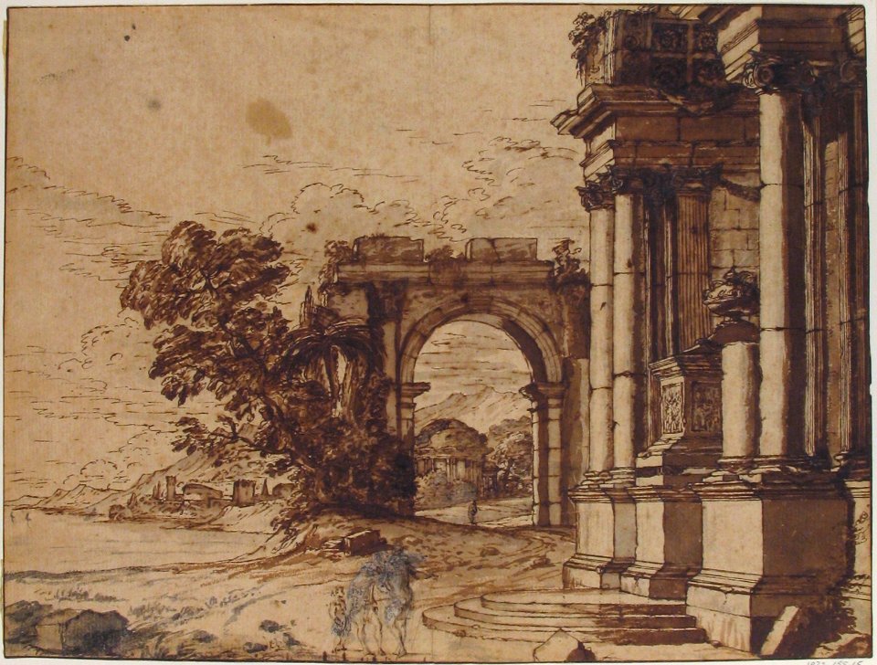 Landscape with Classical Architecture by a Lake MET 1972.118.15