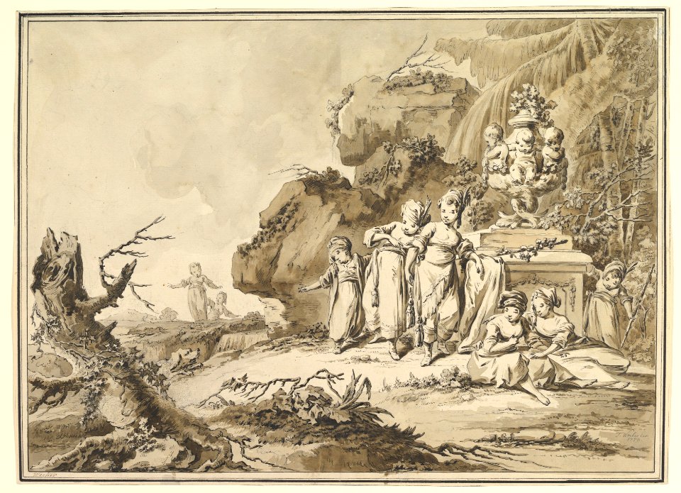 Landscape with Children in Oriental Costume MET DP819915