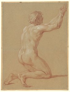 Kneeling Nude Youth with Raised Clasped Hands MET DP213775
