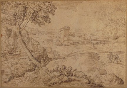 Landscape with an Old Woman Holding a Spindle MET 1972.118.243