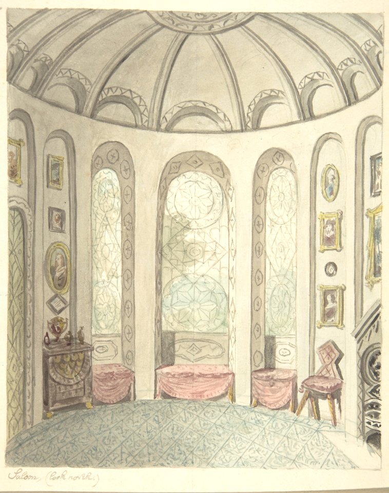 Lea Castle, Worcestershire, Saloon, Looking North MET DP805396