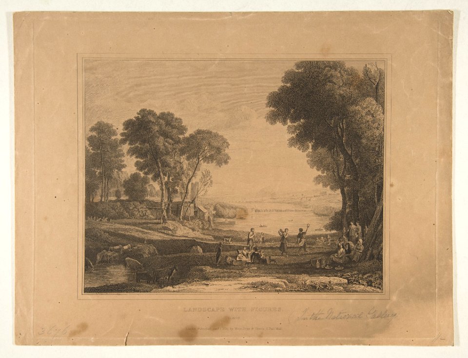 Landscape with Figures (After The Marriage of Isaac and Rebecca, 1648) MET DP816362