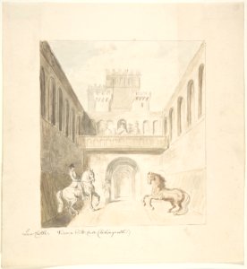 Lea Castle, View in Tilt-Court, Facing North MET DP800975