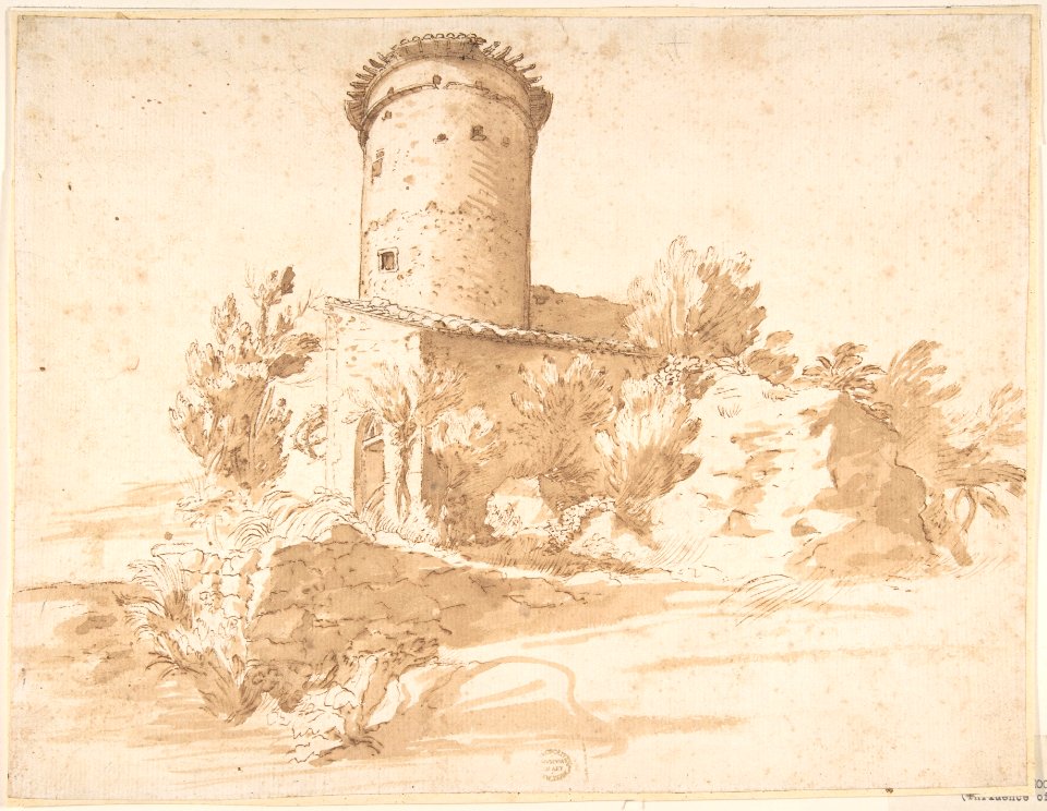 Landscape with Cylindrical Tower MET DP802403