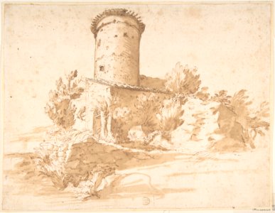Landscape with Cylindrical Tower MET DP802403
