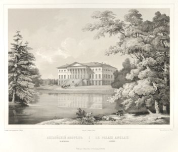 Le Palais Anglais à Peterhof, from the series Vues pittoresques des palais & jardins impériaux aux environs de St. Petersbourg MET DP841028