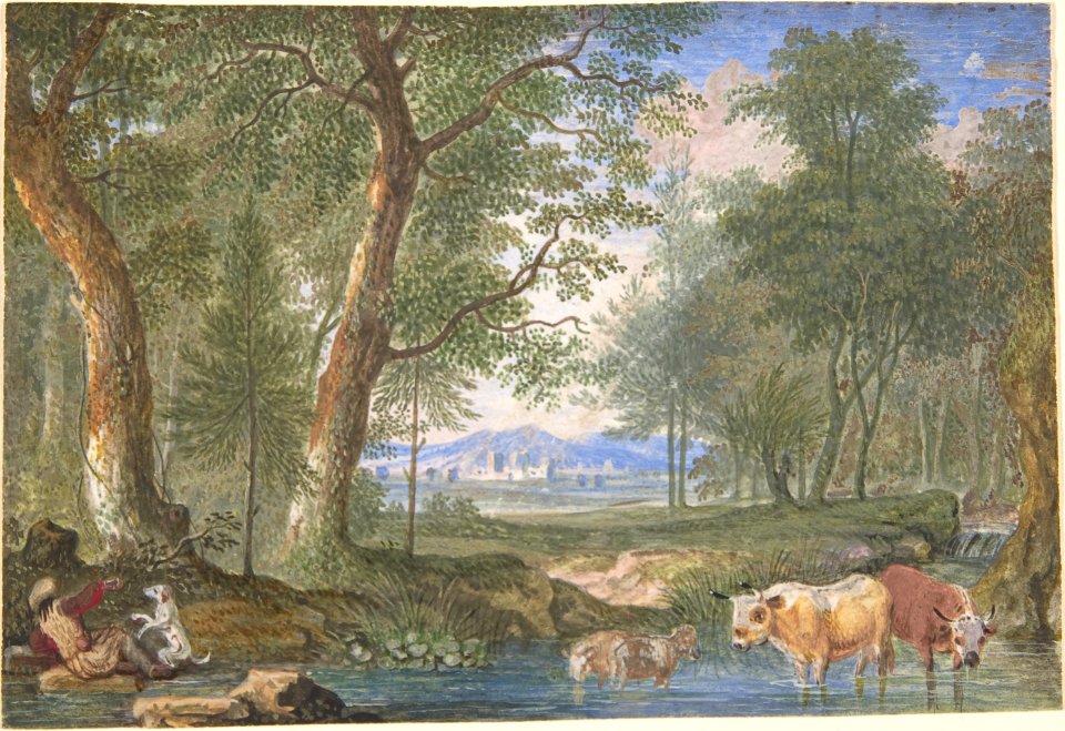 Landscape with Cows in a Brook MET DP803367