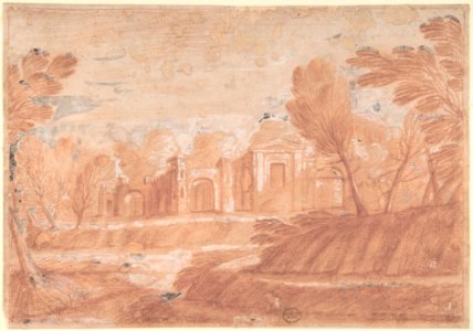 Landscape with Architectural Structure MET DP802188