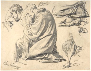 Kneeling Draped Male Figure, Facing Left MET DP807357