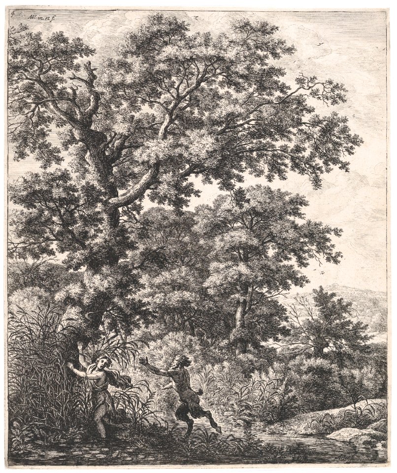 Landscape with Pan and Syrinx, from the Series of Six Mythological Scenes MET DP876279