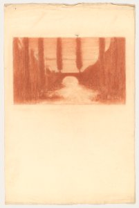 Landscape with Bridge and Cypress Trees MET DP856508