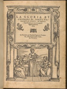 La Gloria et l'Honore di Ponti Tagliati, E Ponti in Aere, title page (recto) MET DP358225
