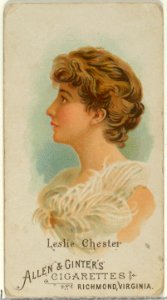 Leslie Chester, from World's Beauties, Series 1 (N26) for Allen & Ginter Cigarettes MET DP838055
