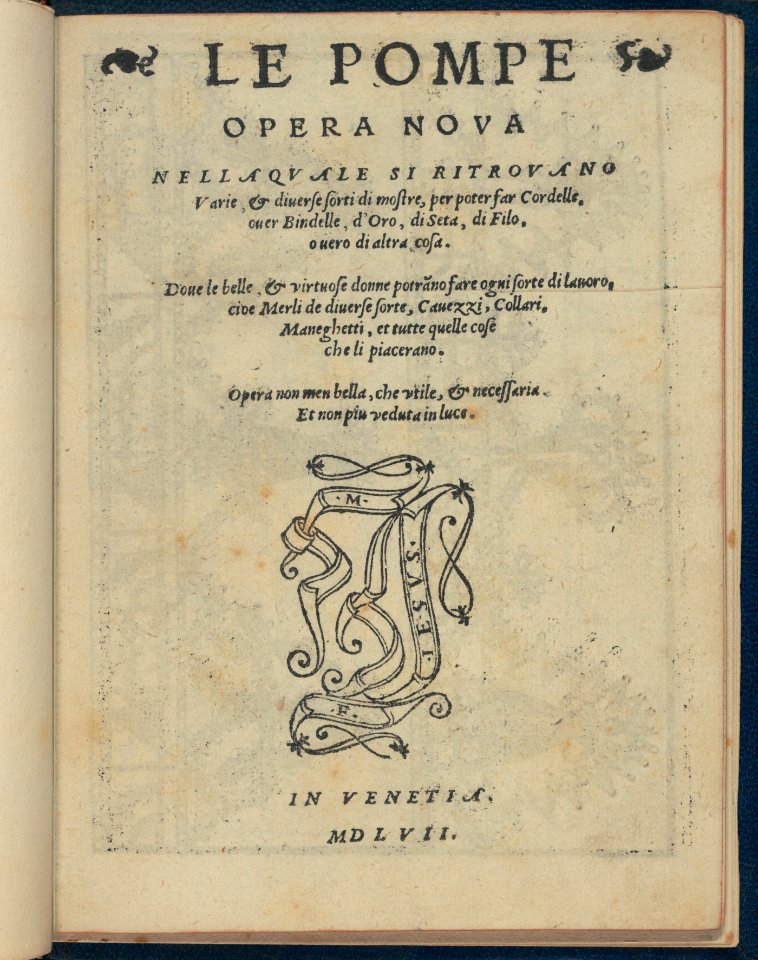 Le Pompe- Opera Nova, title page (recto) MET DP348402