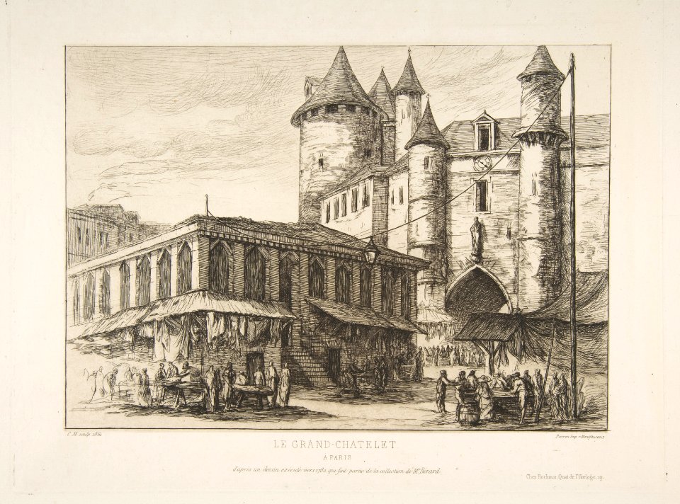 Le Grand Châtelet (Grand Châtelet, Paris circa 1780, after an earlier drawing) MET DP813256