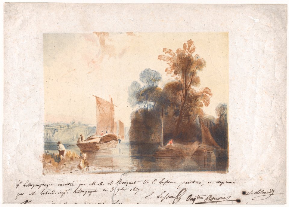 Landscape with River and Boats MET DP876488