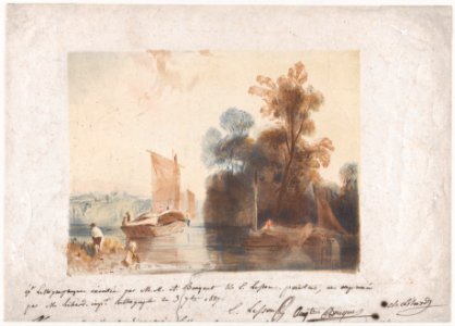 Landscape with River and Boats MET DP876488