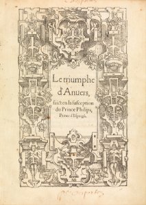 Le triomphe d'Anvers faict en la susception du Prince Philips, Prince d'Espaign-e- MET DP291970