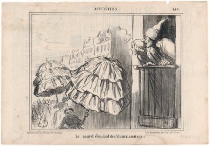 Le nouvel étendard des blanchisseuses, from Actualités, published in Le Charivari, August 26, 1857 MET DP876660