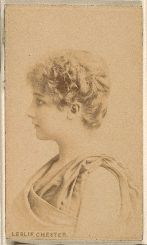 Leslie Chester, from the Actresses series (N246), Type 1, issued by Kinney Brothers to promote Sporting Extra Cigarettes MET DP859988